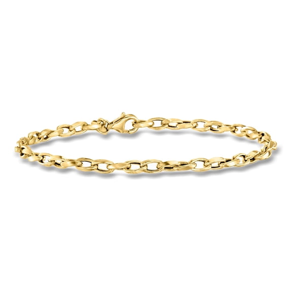 Ross-Simons Italian 3mm 18kt Yellow Gold Twisted Cable-Chain Bracelet, Women's, Adult