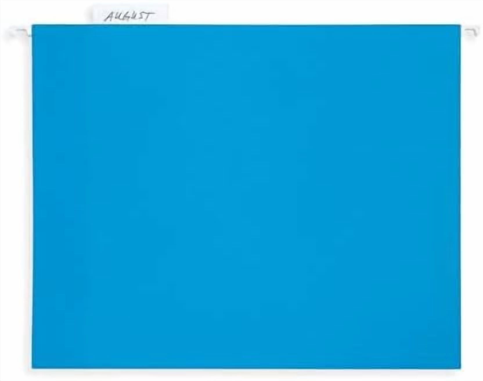 Hanging File Folders, 25 Reinforced Hang Folders, Designed for Home and Office Color Coded File Organization, Letter Size, Blue, 25 Pack