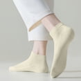 thumbnail image 3 of CheerKidz Women's Mesh Low-Cut Ankle Socks Breathable Thin Short Socks Soft Pastel Colors Casual Daily Wear Gentle Warm-Weather Socks Multi Color Assortment (Beige, Free Size)., 3 of 5