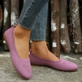 thumbnail image 5 of TOWED22 Women's Flats Pointed Toe Ballet Shoes Comfort Dress Shoes Mesh Knit Slip On Flats Shoes(Purple,7.5), 5 of 7