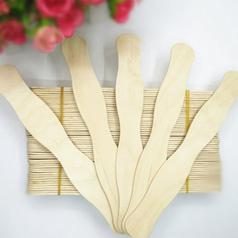 50 Pack Craft Sticks, 8 inch Wood Wavy Sticks, Fan Handles, Large Popsicle  sticks for Crafts, Wedding Programs, DIY Crafting, Painting