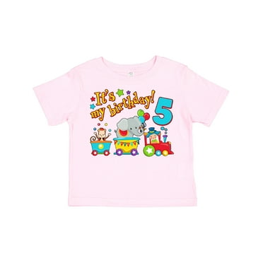 Inktastic Its My Birthday Circus Train 5th Birthday Boys or Girls Toddler T-Shirt