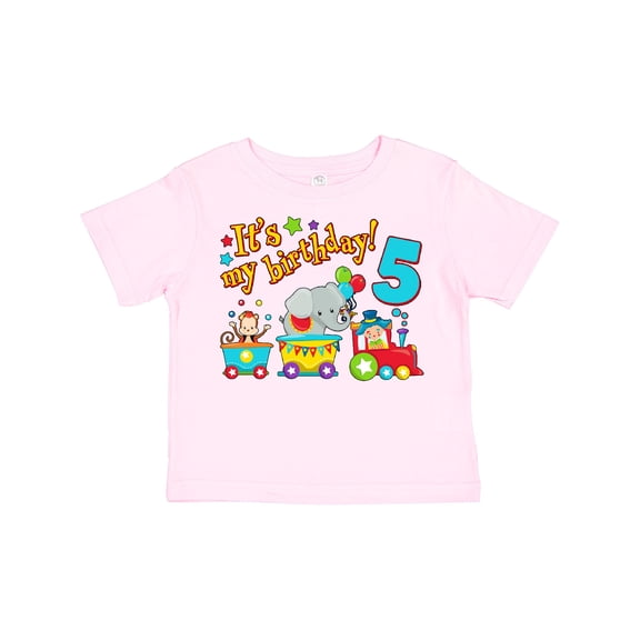 Inktastic Its My Birthday Circus Train 5th Birthday Boys or Girls Toddler T-Shirt