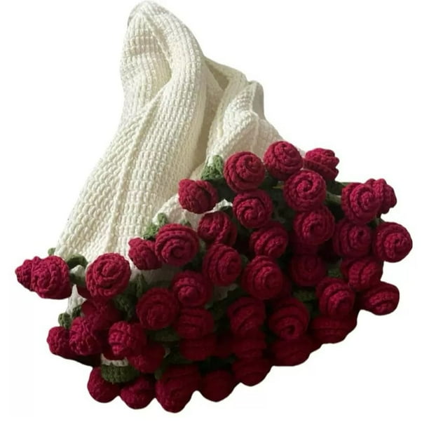 Injueey Paquete de bricolaje tejido a mano para manta de flores de lirio, bola de hilo de bricolaje, paquete de crochet o sillas, sofás Artesanía tipo+1