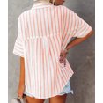 thumbnail image 3 of Women's Orange Pocketed Striped Shirt, 3 of 3