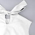 thumbnail image 6 of LWITHSZG Tie Knot Mock Neck Sleeveless Blouses for Women Business Casual Office Tank Tops Pleated Front Work Shirts Summer Outfits S-XXL, 6 of 9