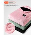 thumbnail image 4 of Sudadera con capucha calefactable para hombres y mujeres, sudadera de polar coral calefactable para 9 zonas de calor, sudadera con capucha calefactable, chaqueta calefactora, sin batería (mujer-rosa, 4 of 5