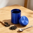 thumbnail image 4 of Aluminum Tea Canister, Portable Storage Tin, Travel Small Tea Container, Blue, 4 of 4