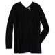 thumbnail image 1 of Aeropostale Suéter tipo cárdigan con frente abierto acanalado para mujer, negro, mediano Aeropostale Cárdigan, 1 of 2
