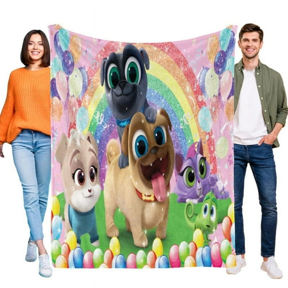 Puppy Dog Pals Throw Blanket Gifts for Fans Lover Girls Boys Women Present Hoodie Him Bed 60"x80"