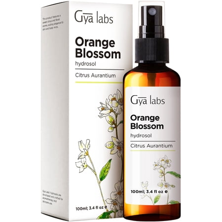 Gya Labs Orange Blossom (Neroli) Hydrosol Spray - 3.4 fl oz - Alcohol-free Daily Facial Toner Spray, Aromatherapy - Hydrate & Refresh Skin, Floral Citrus & Calming Aroma