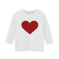 thumbnail image 5 of Xdegoge Girls Heart Print Long Sleeve T-Shirt Cute Fashion Tee for Toddlers and Kids Crewneck Graphic Tees Summer Casual Tshirts, 5 of 5
