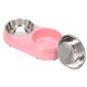 thumbnail image 4 of Comederos dobles de acero inoxidable, suministros dobles antideslizantes de acero inoxidable para mascotas, comederos de contenedores dobles, diseño fácil de usar, 4 of 8