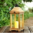thumbnail image 2 of SAFAVIEH Elida Brown Wood Outdoor Candle Holder, 2 of 6