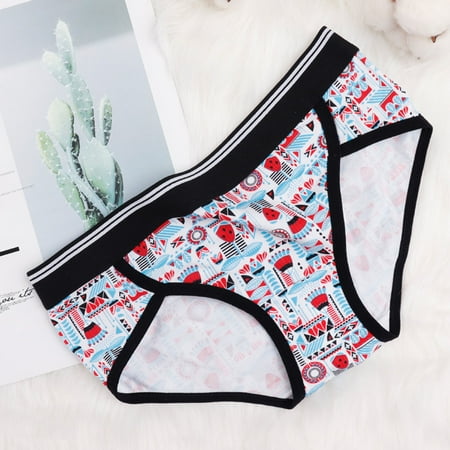 CFXNMZGR Women Panties Pure Cotton Plus Size Floral Printed Underwear Sports Fitness Leisure Yoga Shorts