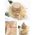 thumbnail image 5 of Flower Organza Hat Derby Party Wide Brim Church Hats Foldable Fashion Sunshade Hat Beach Floral Tea Flower Wedding Hat, 5 of 6