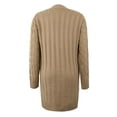 thumbnail image 5 of Odeerbi Winter Long Cardigan Sweaters For Women Fall Cable Knit Sweater New 2025 Casual Dough Twists Sweater Button Coat Khaki, 5 of 5