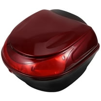 Baluue Motorcycle Storage Box Dark Red Plastic 1 Set
