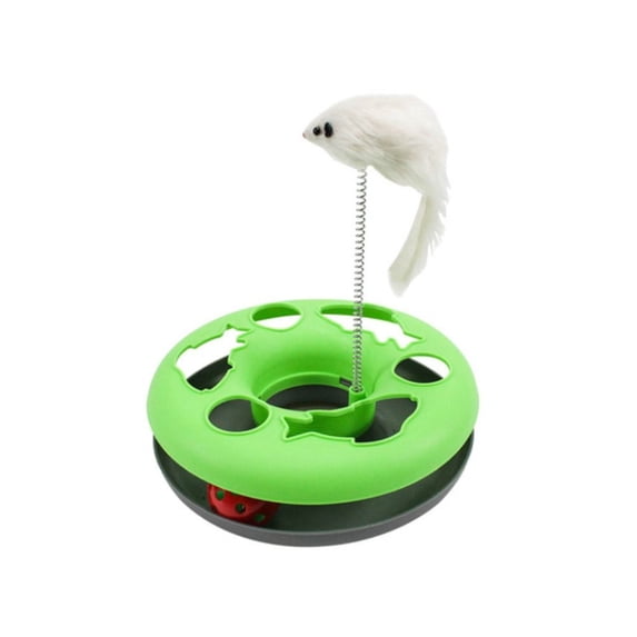 Catch Essentials Funny With Exercise Balls For Indoor Pet Toy Catnip Spring Cat Tunnel Cat Tracks Roller Tracks Cat Game Turntable GREEN