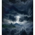 thumbnail image 3 of Ambesonne Blue Duvet Cover Sets, Stromy Sky over Mountains, 2-Queen, Blue, 3 of 7