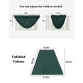 thumbnail image 6 of Waterfall Valances for Windows, Pure Dark Green Kitchen Sheer Valance Curtains, Simple Solid Color Rod Pocket Elegant Swag Valances for Living Room Bedroom, 47.2"x38.5", 2 Panel, 6 of 8