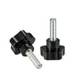 thumbnail image 3 of Uxcell M10 x 40mm Male Thread 48mm Head Star Knobs Zinc Plated Black 2 Pack, 3 of 5
