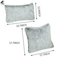 thumbnail image 2 of PULLIMORE Faux Fur Throw Pillow Covers Ultra Soft Shaggy Pillowcases Plush Cushion Cover for Home Decor (Khaki, Rectangle), 2 of 9