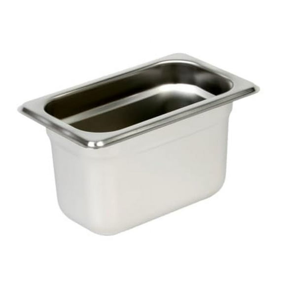 Soro Essentials- Ninth Size 4" Deep 24 Gauge Stainless Steel Anti-Jamming Steam Pan- Restaurant Steam Table Pan Commercial Catering Food Pan for Commercial Kitchen Supplies