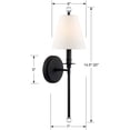 thumbnail image 3 of RIV-382-BF Crystorama Lighting Riverdale 1-Light Wall Sconce in Traditional Style including 2 Stem Styles - 6 Inches Wide by 14.5 Inches High-Black, 3 of 13
