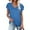 Blue, variant on Patlollav Summer V-Neck T-Shirts,Womens Fashion Casual Short Sleeve Blouses Tops