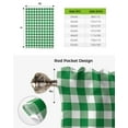 thumbnail image 5 of Classic Plaid Green Lattice Curtain for Living Room Kitchen Tie-up Short Curtains Adjustable Rod Pocket Drapes, 5 of 5
