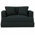 thumbnail image 3 of Sunset Trading Newport 52" Fabric Slipcover Chair/A Half &Ottoman in Dark Gray, 3 of 5