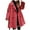 Hot Pink, variant on Lovskoo Womens Winter Coats Double Breasted Pea Coat Turn Down Collar Long Sleeve Casual Coat Cardigan Trench Coat Overcoat Hot Pink