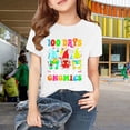 thumbnail image 2 of Coerni 100 Days Of School Letter Graphic Shirt for Toddler Boys Girls, Kids Happy 100th Day School Soft Cotton Tee Tops, 2 of 8