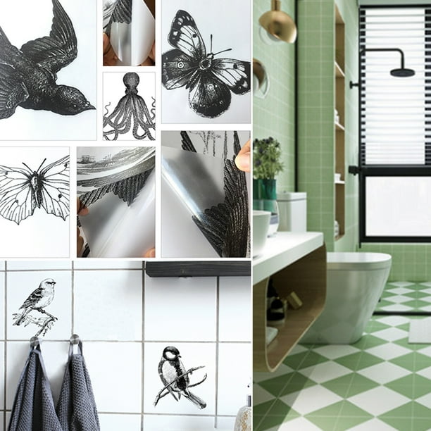 12pcs 15x15cm 20x20cm Animal Printed Self Adhesive Wall Tile Decals L And Stick Stickers Waterproof Backsplash For Kitchen Bathroom Decor Com - Adhesive Bathroom Tile Stickers 12pcs 15x15cm 20x20cm Animal Printed Self Adhesive Wall Tile Decals L And Stick Stickers Waterproof Backsplash For Kitchen Bathroom Decor Com - Adhesive Bathroom Tile Stickers
