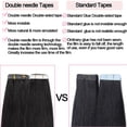 thumbnail image 4 of HAIRRO Double Needle Tape In 100% Human Hair Extensions New Color #22 Champagne Remy Human Hair Extensions Real Human Hair Soft Natural 50g/Pack 20pcs Seamless Weft, 4 of 8