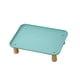 thumbnail image 3 of Soporte elevado para cuenco para gatos, cómodo, lavable, protege el cuello, suministros para mascotas, soporte para plato de alimentación para Verde oscuro, 3 of 8