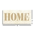 thumbnail image 3 of Home Almond Damask Golden Tan 16 x 8 Glass Wall Hanging Sign, 3 of 4