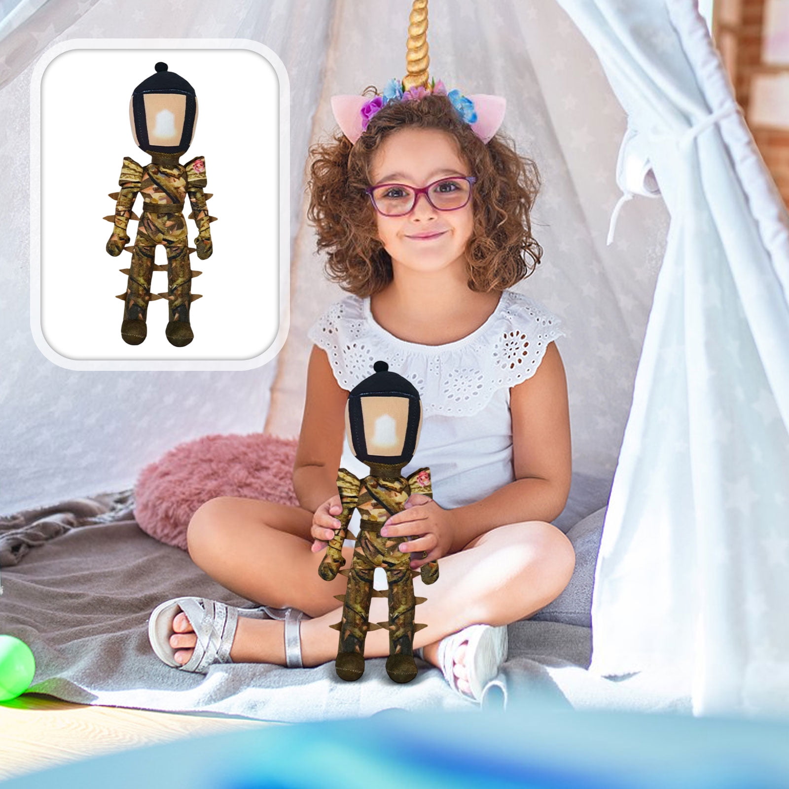 3PCS The Great Outdoors Plush - Doors Outdoors Plush 11" Doors Outdoors Stuffed Animals, Doors Outdoors Plush Toys Doors Outdoors Stuffed Toys Figure Pillow for Room Decor for Horror Game Fans
