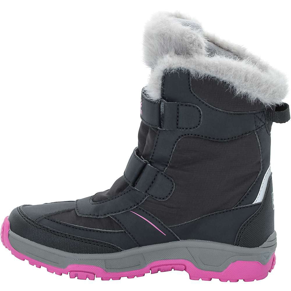 US Little Kids 1 M US Little Kid Jack Wolfskin Girls Flake Texapore Waterproof-4/°F Insulated Snow Boot with Faux Fur Black