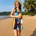 thumbnail image 3 of Balery Rainbow Bulldog Sunglasses Vestidos de verano para mujer con estampado: vestido holgado sin mangas, vestido playero informal y cómodo para días calurosos., 3 of 7