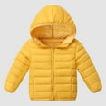 thumbnail image 2 of Gubotare Kids Jacket Girls' Winter Coat Insulated Long Quilted Puffer Jacket Warm Hooded Snow Coats Size 10-11 Years (Yellow,10-11 Years), 2 of 9