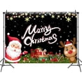 thumbnail image 3 of 20x10ftMerry Christmas Backdrop Decorations, Winter Santa Claus Snowflake Reindeer Banner Indoor for Xmas Holiday Party Photo, Decoration Supplies for Home School Office Photo Booth Portrait Props, 3 of 5