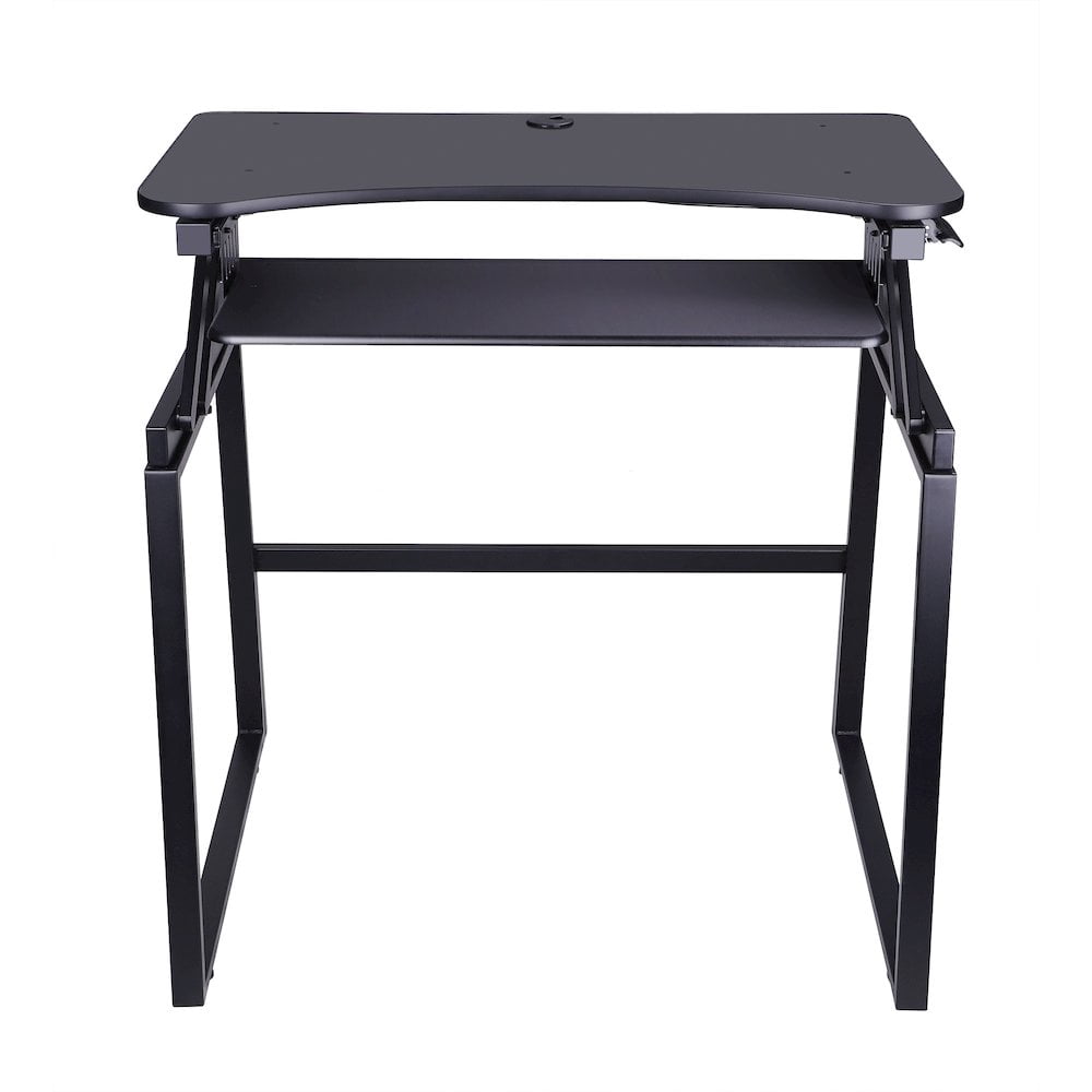 Rocelco 37.5" Height Adjustable Standing Desk Converter with Floor Stand BUNDLE