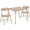 Tan, variant on Flash Furniture Mindy Kids 3-Piece Folding Square Activity Table and Chairs Set, Colorful