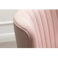 thumbnail image 3 of Roundhill Furniture Elon Contemporary Velvet Upholstered Accent Chair, Pink, 3 of 13