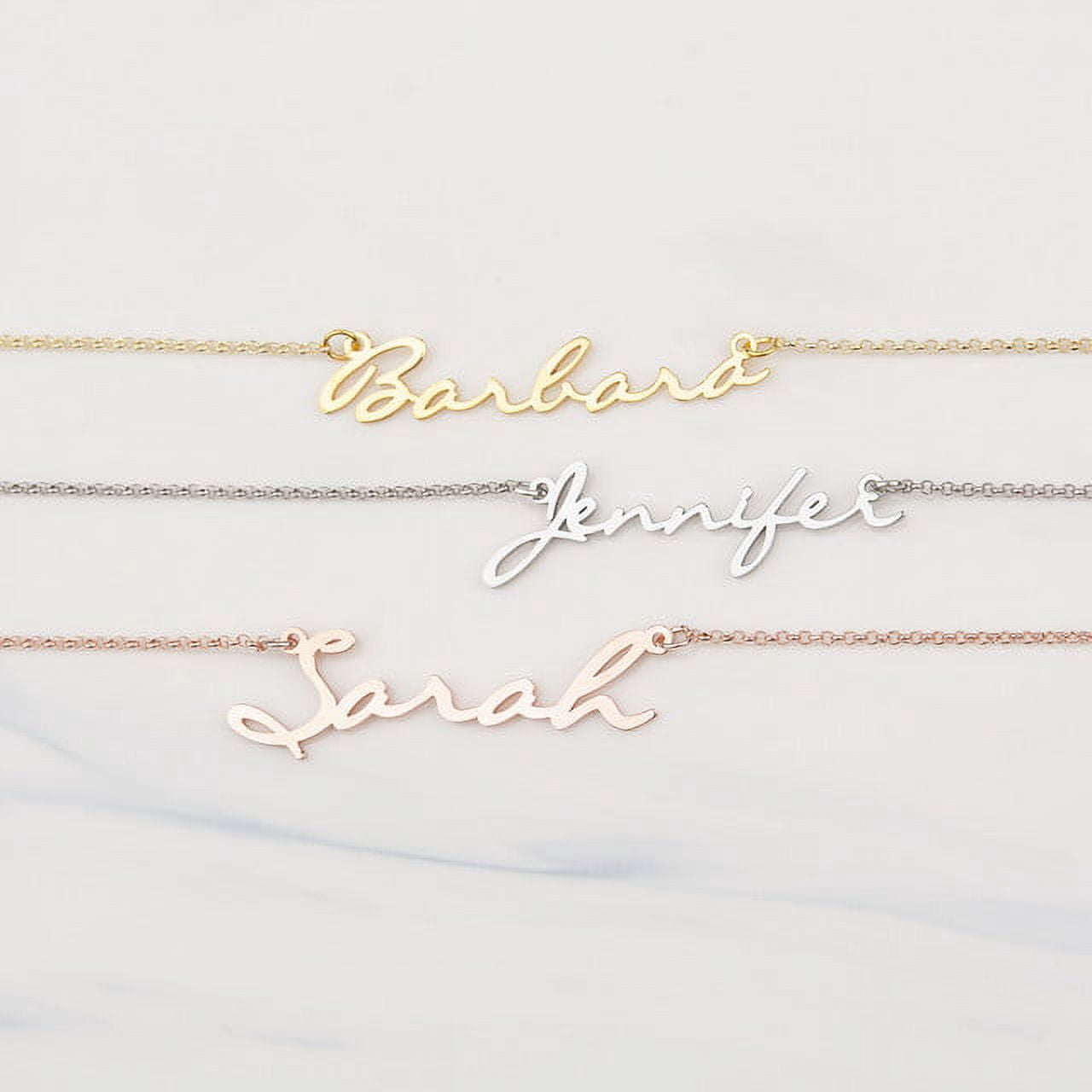 Anavia Personalized Sterling Silver Name Necklace - Dainty Name Necklace - Custom Name Gift - Personalized Nameplate Jewelry - Bridesmaid Gift for Her