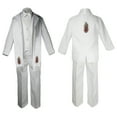 thumbnail image 3 of New Born Baby Boy Christening Baptism Formal White Paisley Suit Silver Mary on Stole & Back SM-20, 3 of 4