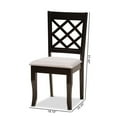 thumbnail image 3 of Baxton Studio Verner Grey Dark Brown Finished Wood 2-Piece Dining Chair Set, 3 of 8
