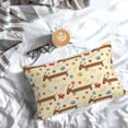 thumbnail image 5 of Yiaed Dachshund Dog And Flower Print Brushed Microfiber Envelope Pillowcases, Standard,Envelope Closure Pillow Cases(No pillow core)-14"x20", 5 of 6